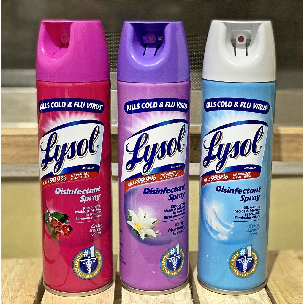 LYSOL Disinfectant Spray 170g (Variants: Crisp Berry, Crisp Linen ...