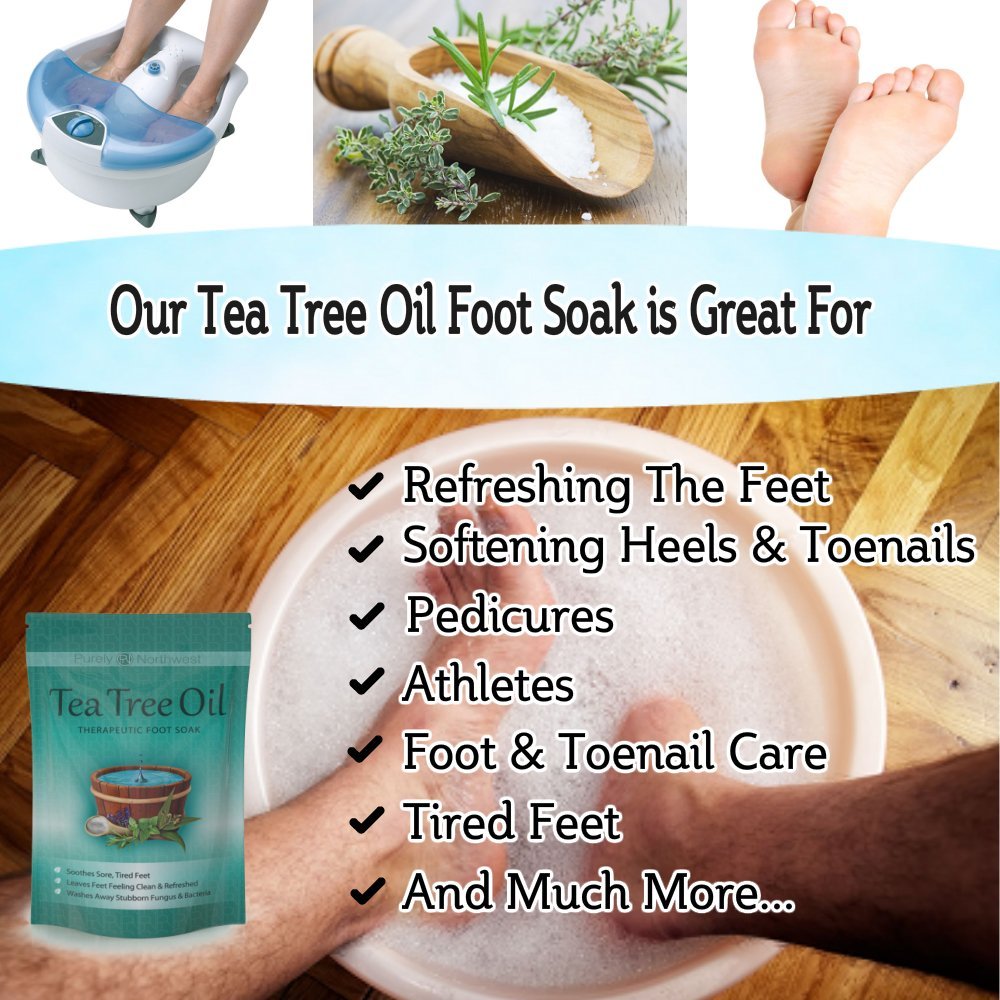 Tea Tree Oil Foot Soak With Epsom Salt, Helps Soak Toenail ...